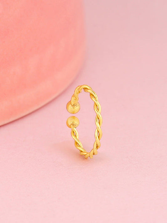 Golden Twisted Nose Ring
