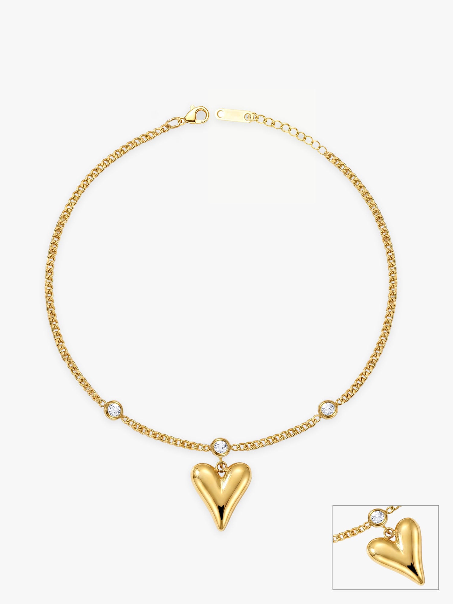 IXIA by GIVA Love Delay Gold Plated Anklet