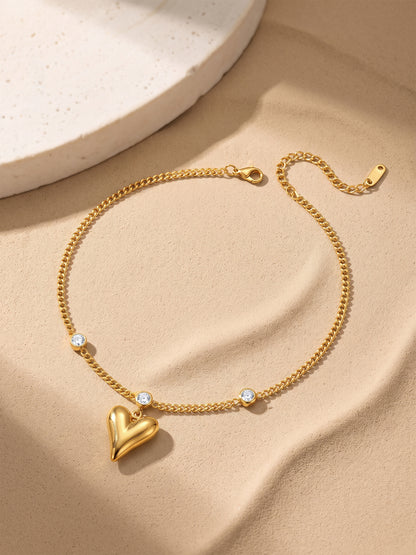 IXIA by GIVA Love Delay Gold Plated Anklet
