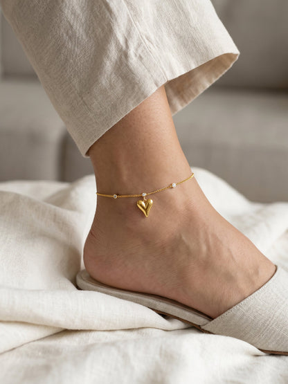 IXIA by GIVA Love Delay Gold Plated Anklet