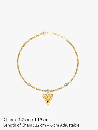 Love Delay Gold Plated Anklet