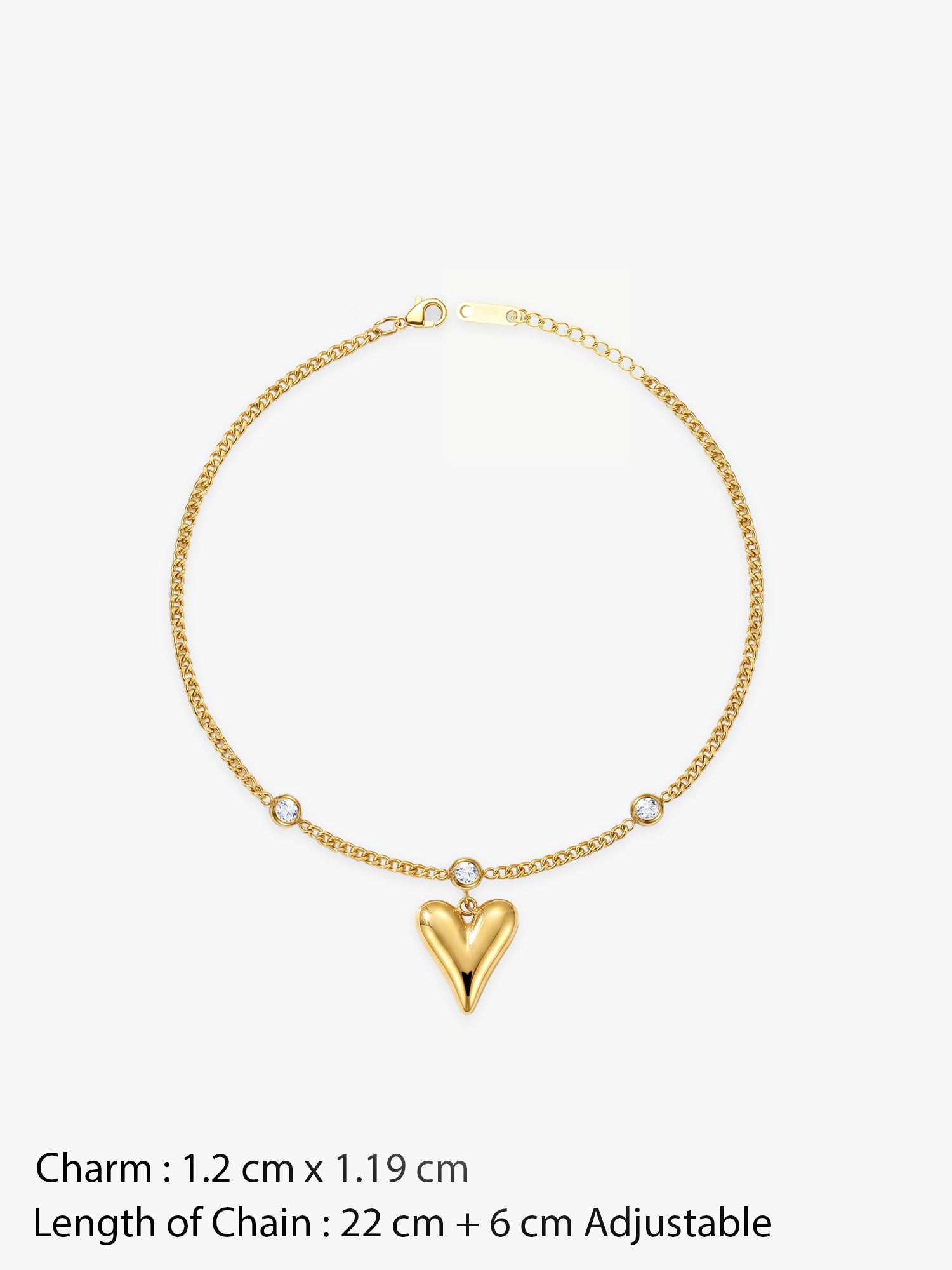 IXIA by GIVA Love Delay Gold Plated Anklet