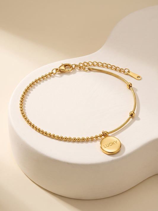 IXIA by GIVA Lowkey Lucky Gold Plated Anklet