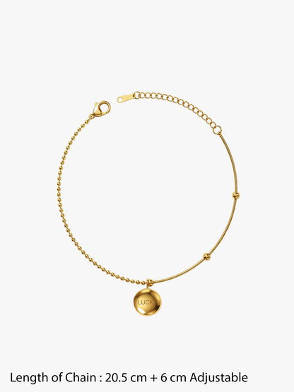 Lowkey Lucky Gold Plated Anklet