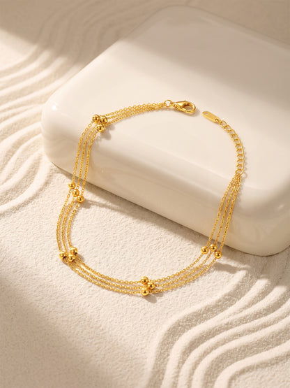 OnnMe by GIVA Quiet Luxury Gold Plated Anklet