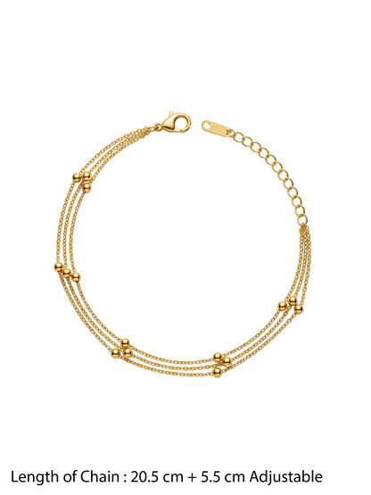 OnnMe by GIVA Quiet Luxury Gold Plated Anklet