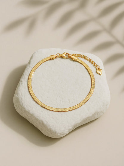 OnnMe by GIVA Bare Chain Gold Plated Anklet