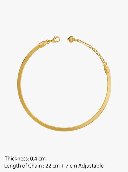 OnnMe by GIVA Bare Chain Gold Plated Anklet