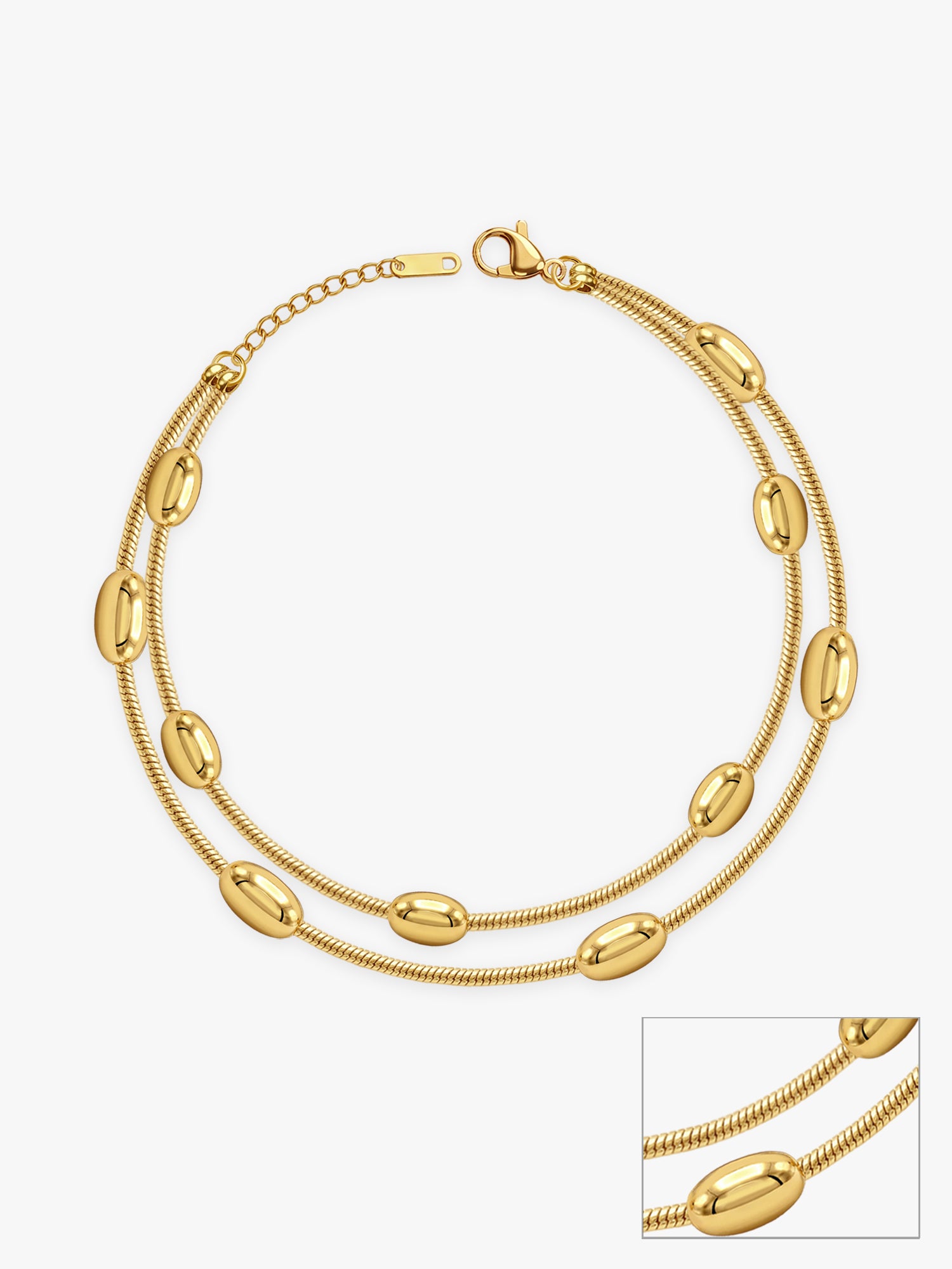 Chain Reaction Gold Plated Bracelet