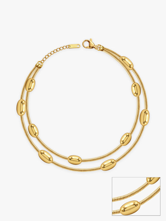 Chain Reaction Gold Plated Bracelet