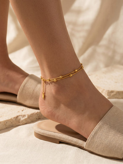 Chain Reaction Gold Plated Anklet