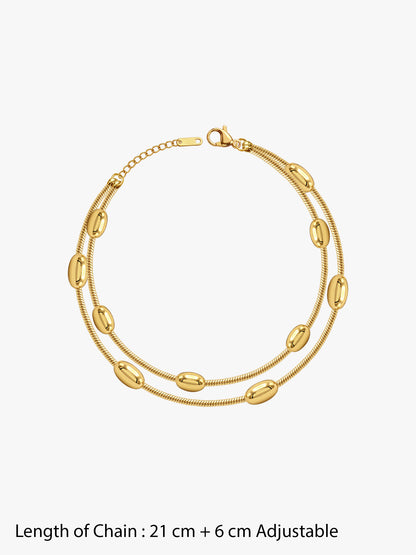 Chain Reaction Gold Plated Anklet
