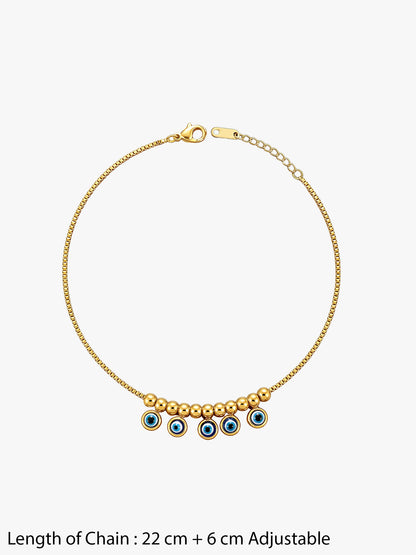 Lucky Stare Gold Plated Anklet