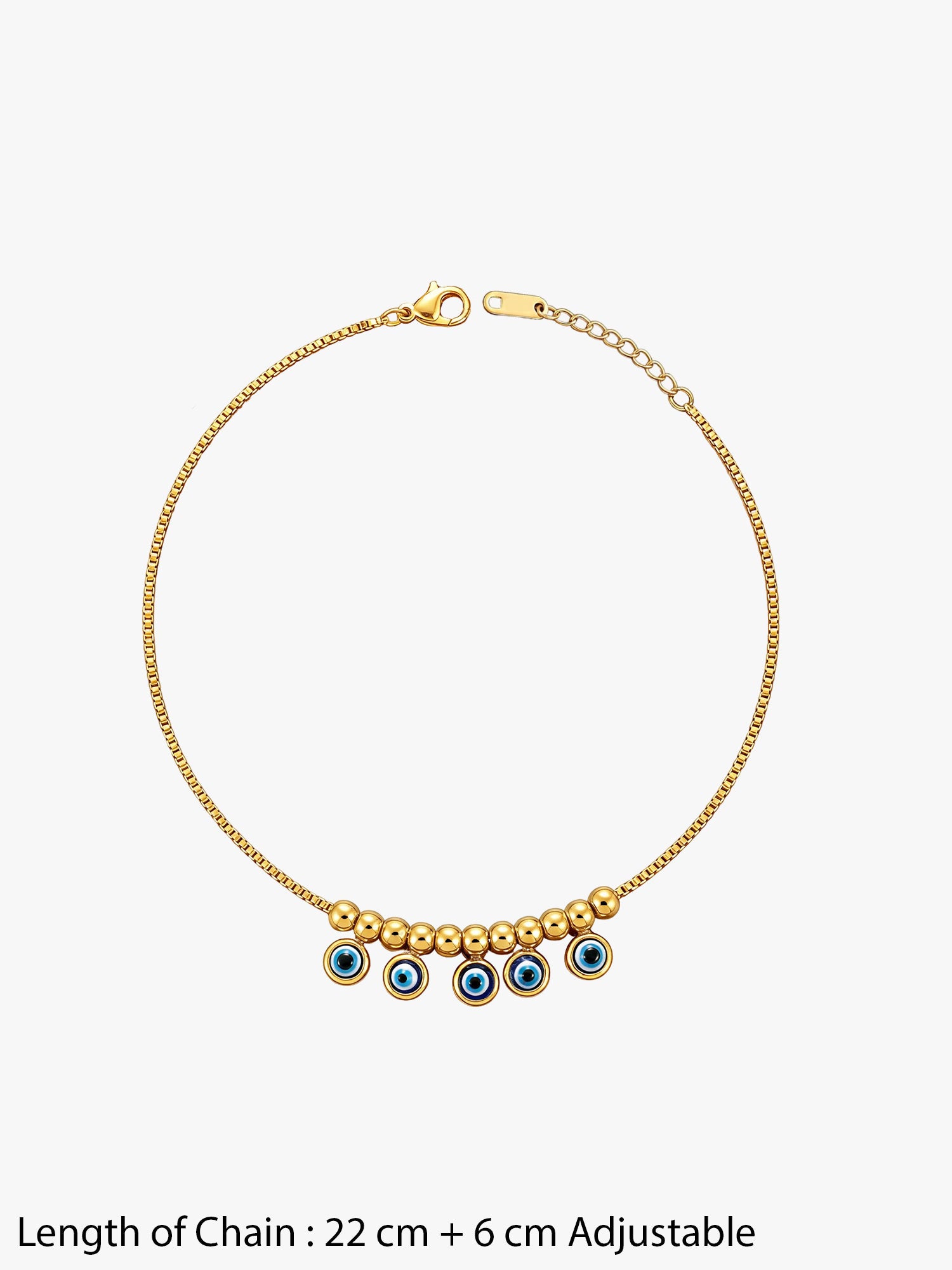 OnnMe by GIVA Lucky Stare Gold Plated Anklet