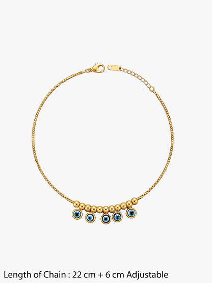 OnnMe by GIVA Lucky Stare Gold Plated Anklet