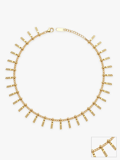 Fringe Flick Gold Plated Anklet