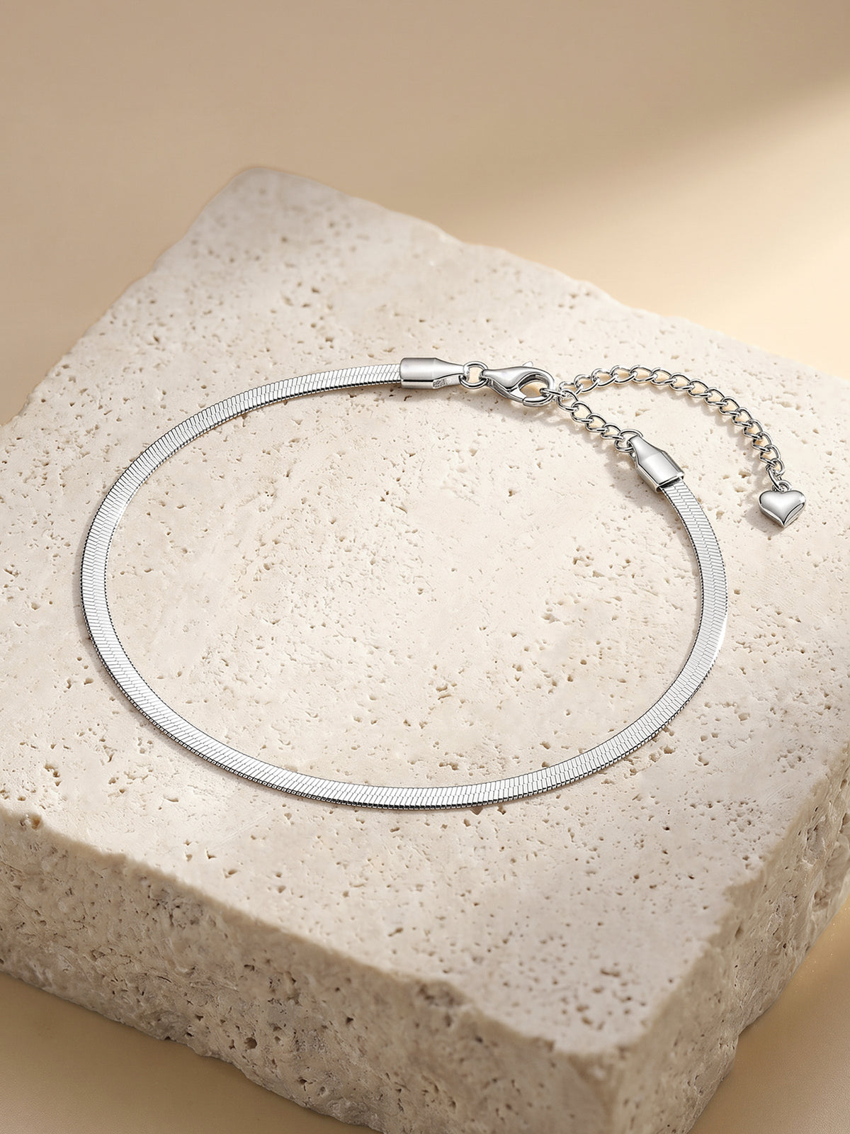 IXIA by GIVA Ice Phase Rhodium Plated Chain Anklet