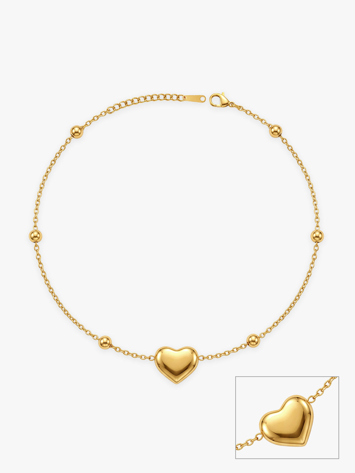 IXIA by GIVA One Love Gold Plated Anklet