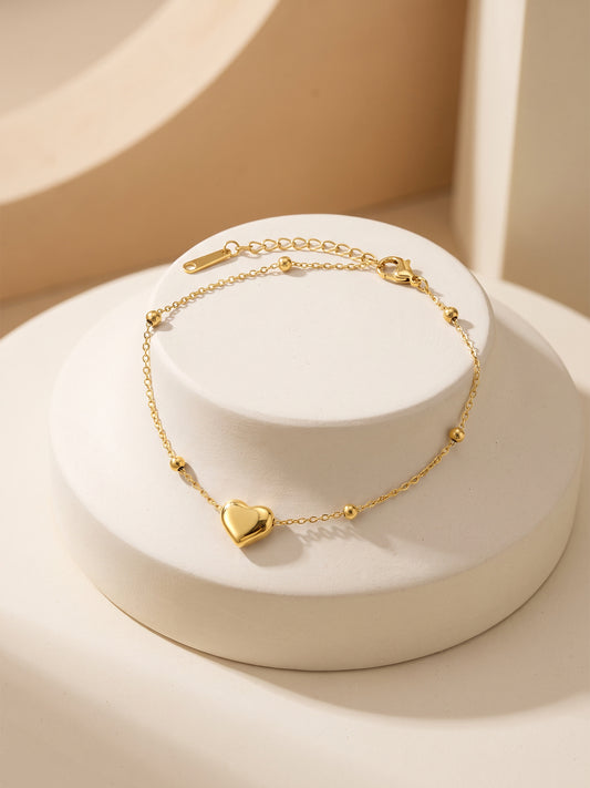 IXIA by GIVA One Love Gold Plated Anklet
