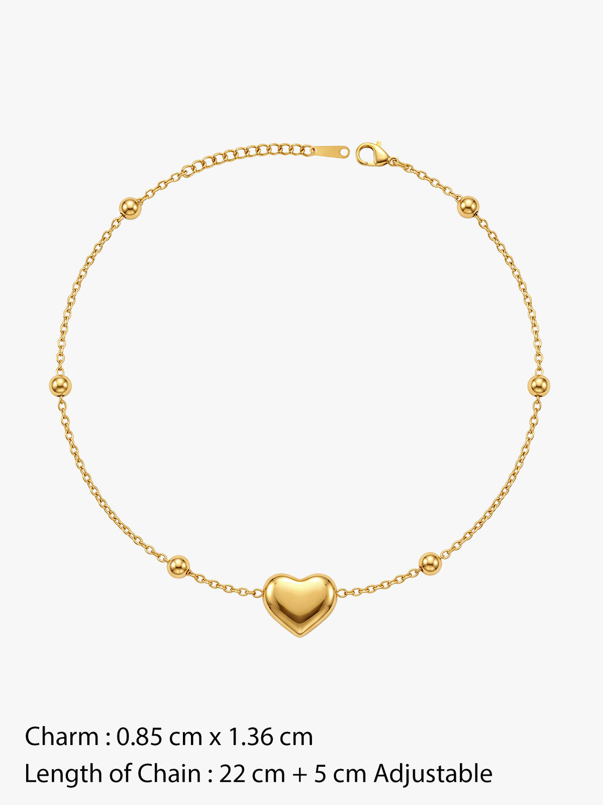 IXIA by GIVA One Love Gold Plated Anklet