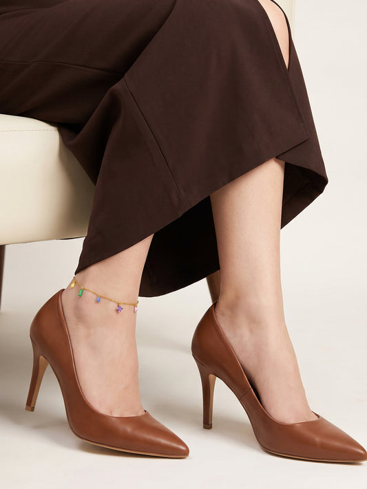 IXIA by GIVA Summer Swing Gold Plated Anklet