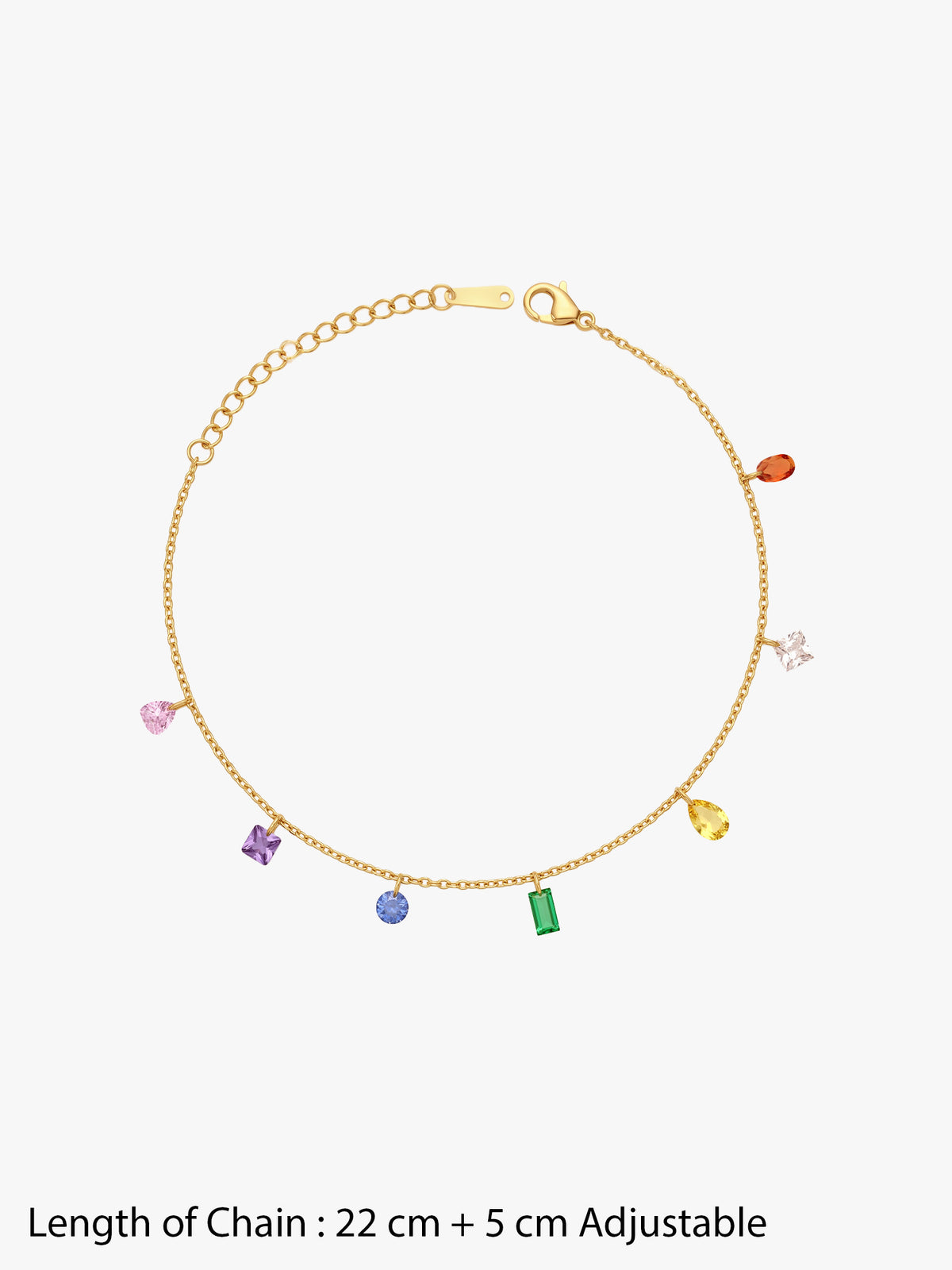 IXIA by GIVA Summer Swing Gold Plated Anklet