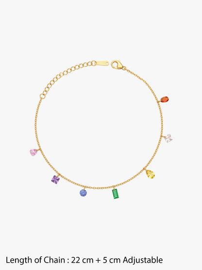 IXIA by GIVA Summer Swing Gold Plated Anklet