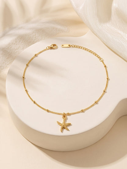 IXIA by GIVA Starfishing Around Gold Plated Anklet