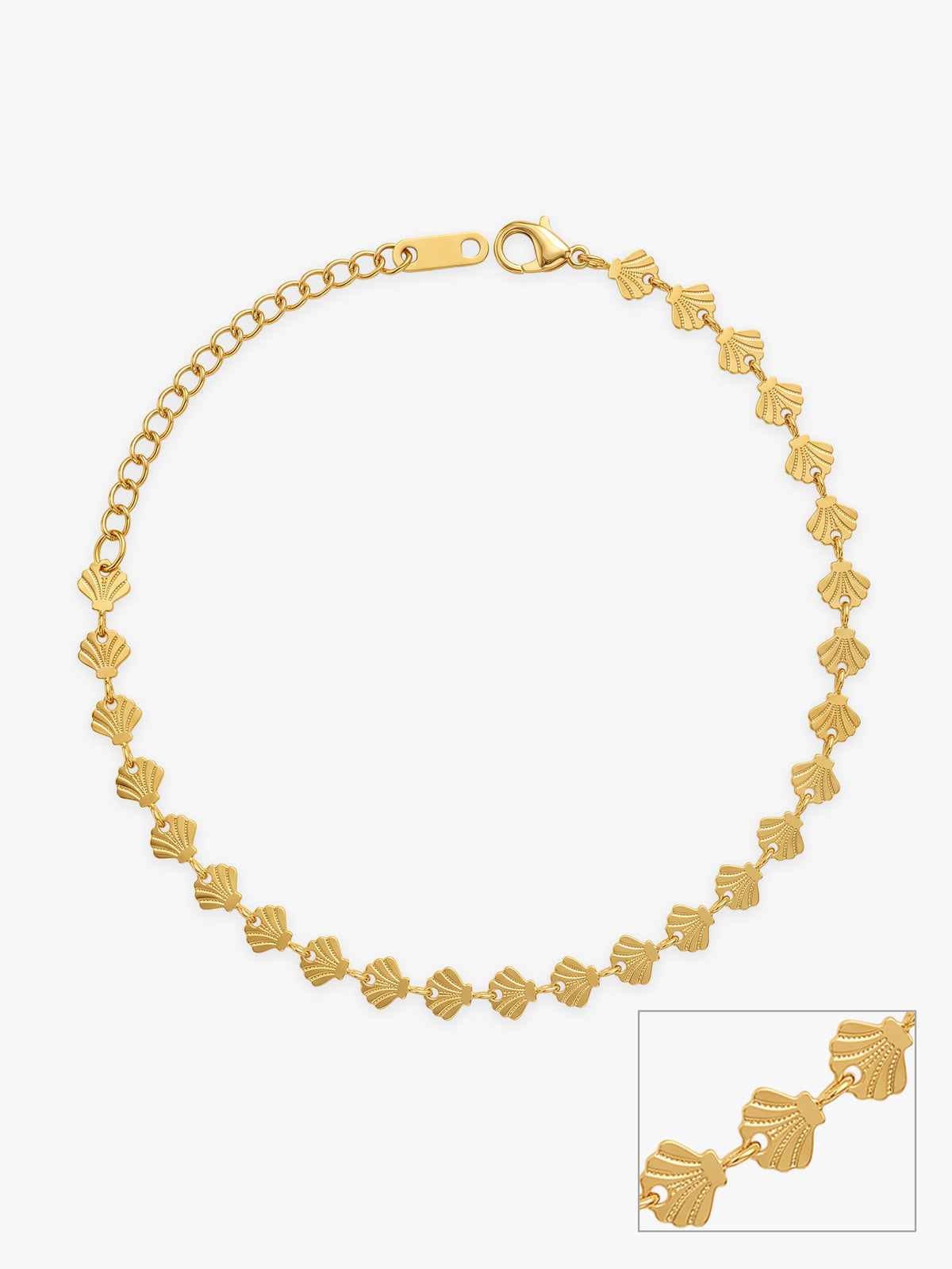 IXIA by GIVA Shell We Gold Plated Anklet