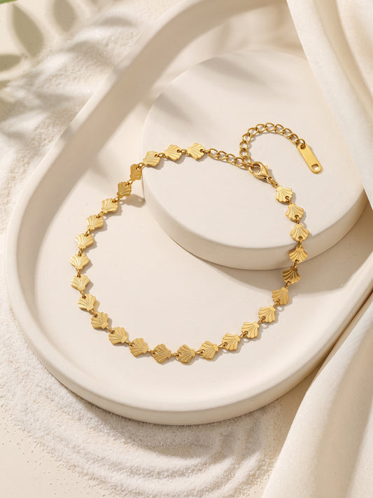 IXIA by GIVA Shell We Gold Plated Anklet