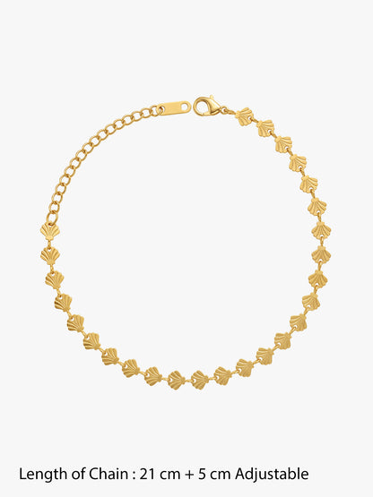 IXIA by GIVA Shell We Gold Plated Anklet