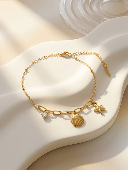 Cosmic Gold Plated Anklet