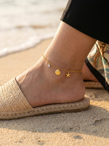 Cosmic Gold Plated Anklet