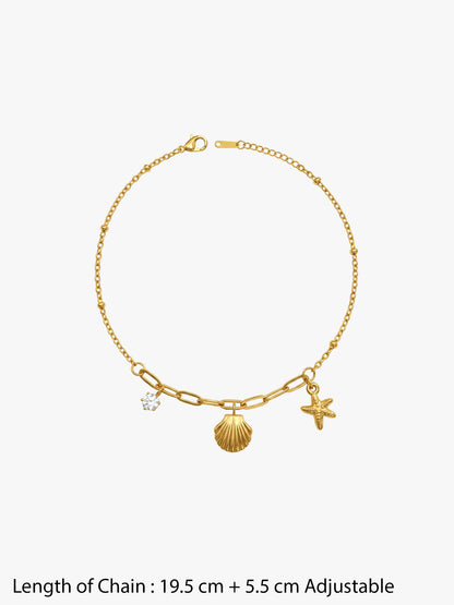 Cosmic Gold Plated Anklet
