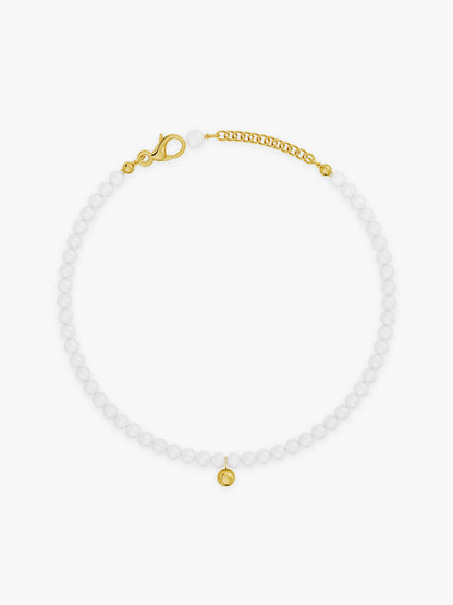 Pearl Static Gold Plated Anklet