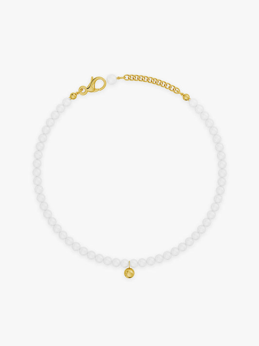 Pearl Static Gold Plated Anklet