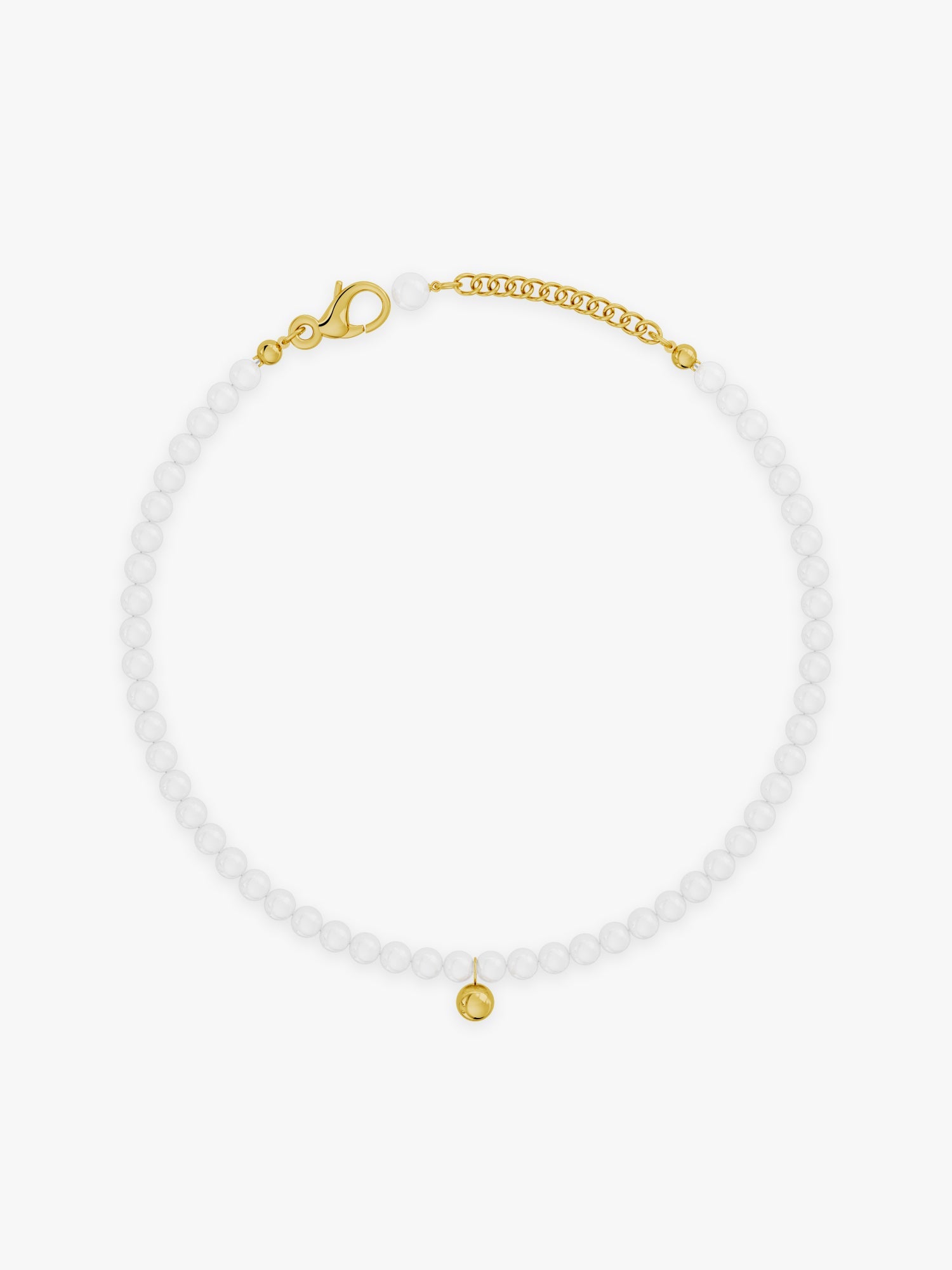 OnnMe by GIVA Pearl Static Gold Plated Anklet