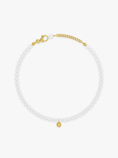 OnnMe by GIVA Pearl Static Gold Plated Anklet
