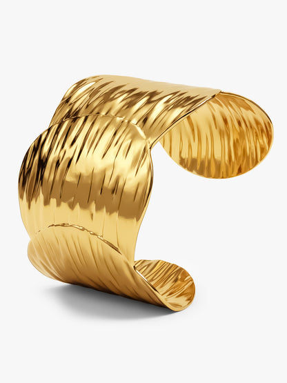 Melt Moment Gold Plated Cuff Bracelet