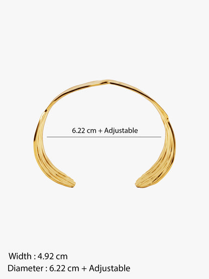 Melt Moment Gold Plated Cuff Bracelet