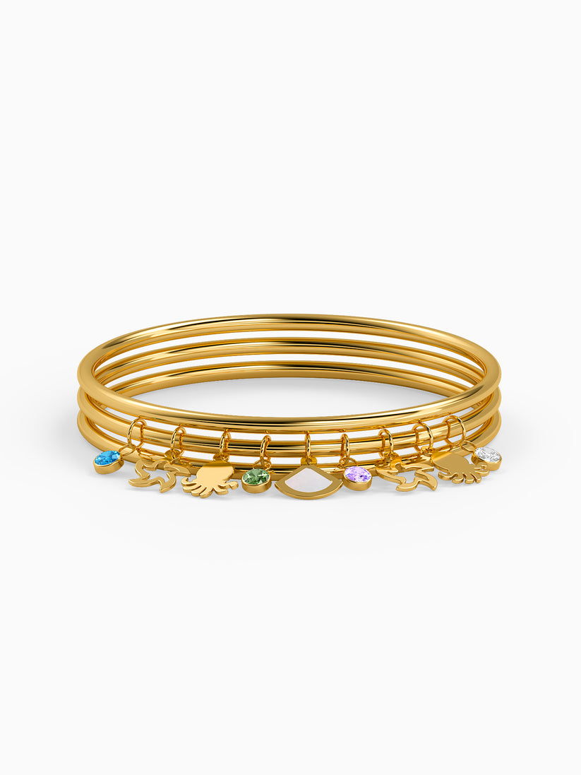 Charm Loop OnnMe by GIVA Charm Stack Loop Gold Plated Bracelet – ONNME