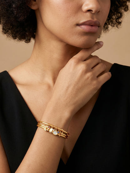 Charm Stack Loop Gold Plated Bracelet