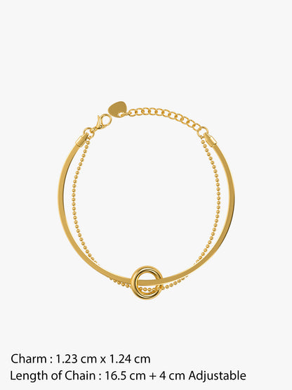 Loop Chain Gold Plated Bracelet