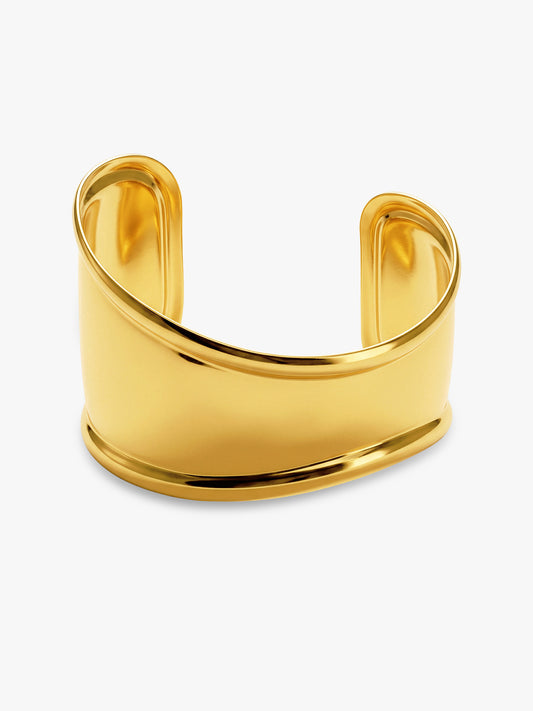 Thick Girl Gold Plated Cuff Bracelet