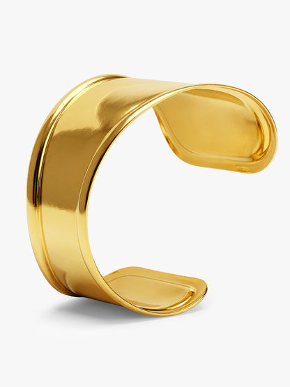 Thick Girl Gold Plated Cuff Bracelet