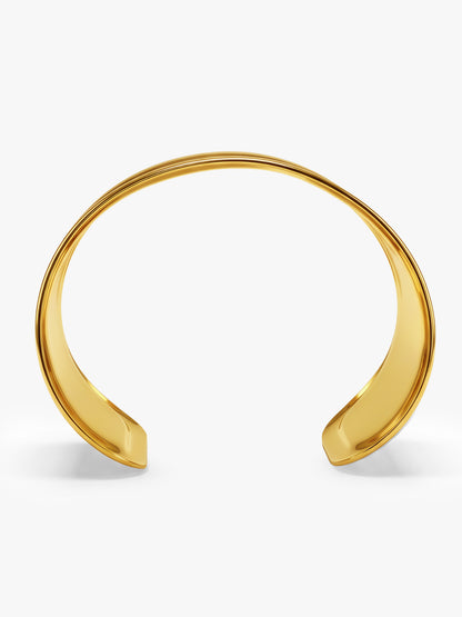 Thick Girl Gold Plated Cuff Bracelet