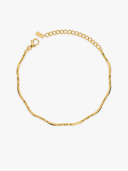 Linked Heart Chain Gold Plated Bracelet