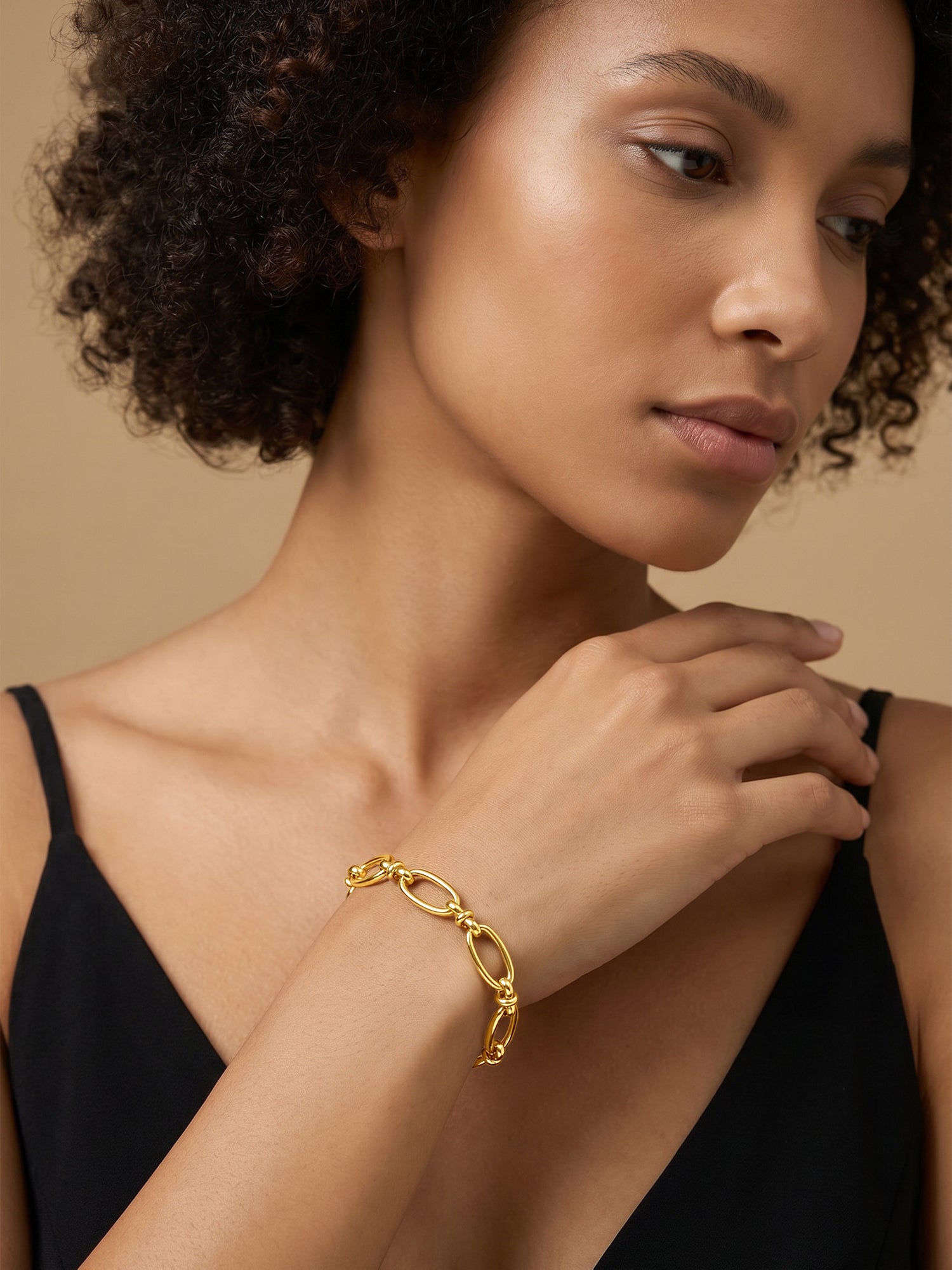 Big Loop Gold Plated Bracelet