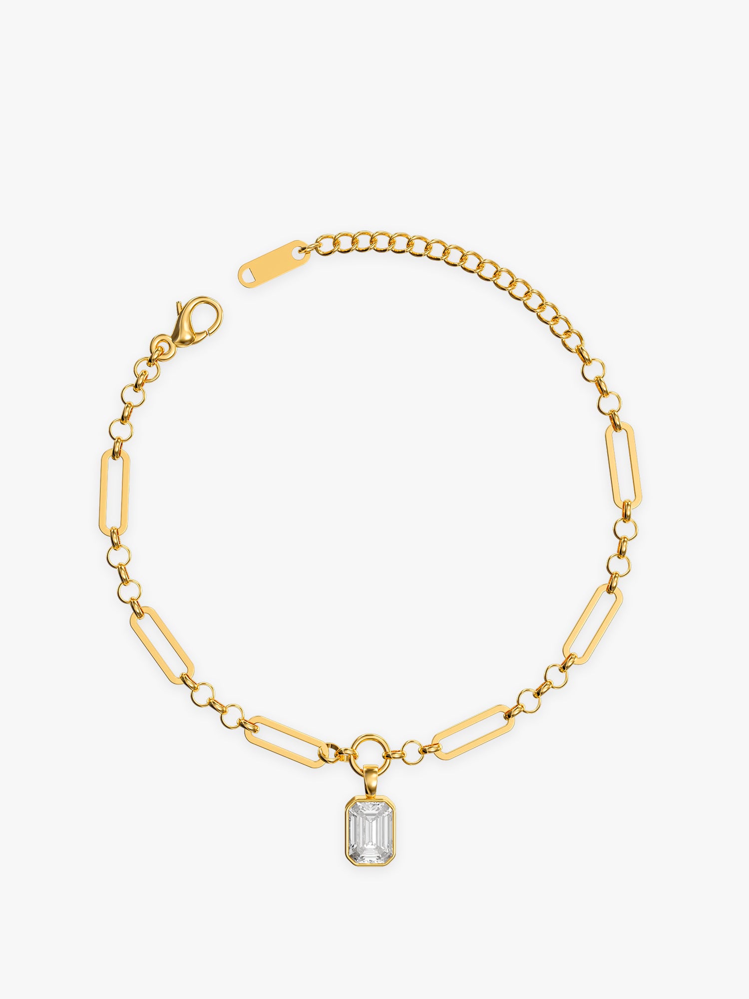 OnnMe by GIVA Charm Drop Link Chain Gold Plated Bracelet