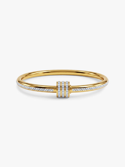 Play Nice Never Gold Plated Bangle Bracelet